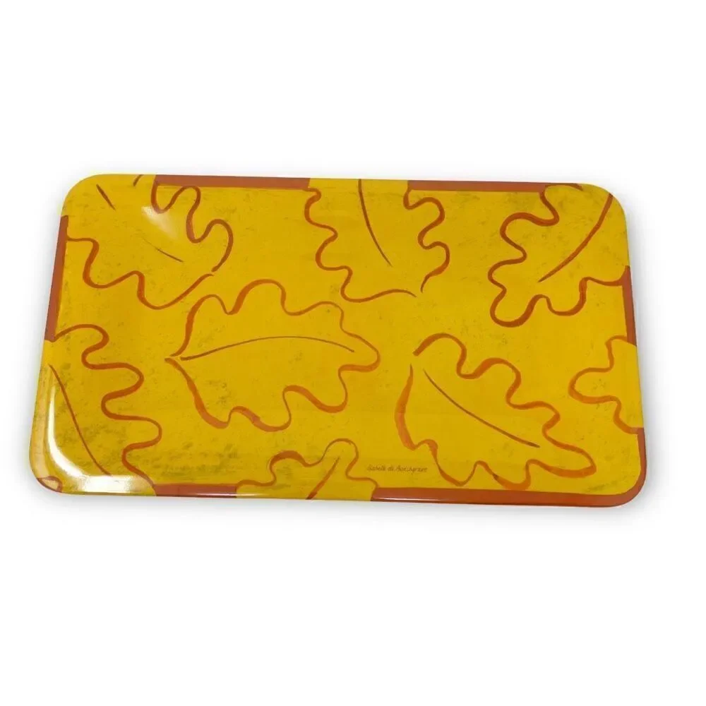Target Isabelle de Borchgrave Party Melamine Serving Tray Platter Two Fall Decor